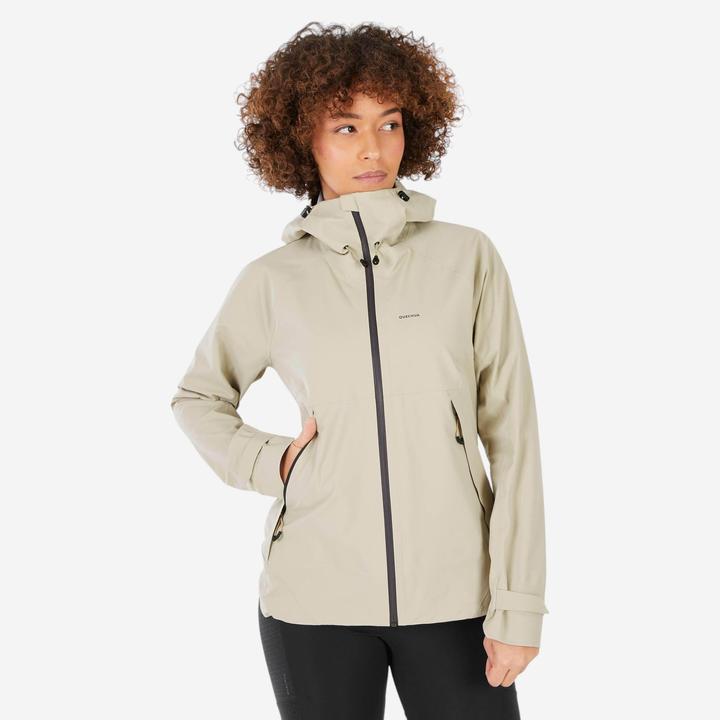 Actual product image Quechua Women's hiking jacket waterproof mountain hiking - MH500 beige (XXL)