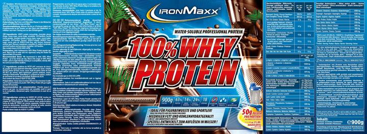 Immagine prodotto IronMaxx 100% Proteine del siero di latte (Ecuador Cioccolato Scuro, 1 pz., 2350 g)