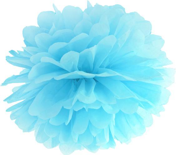 Produktbild Partydeco Tissue paper Pompom, sky-blue, 25cm (1 pkt / 1 pc.)