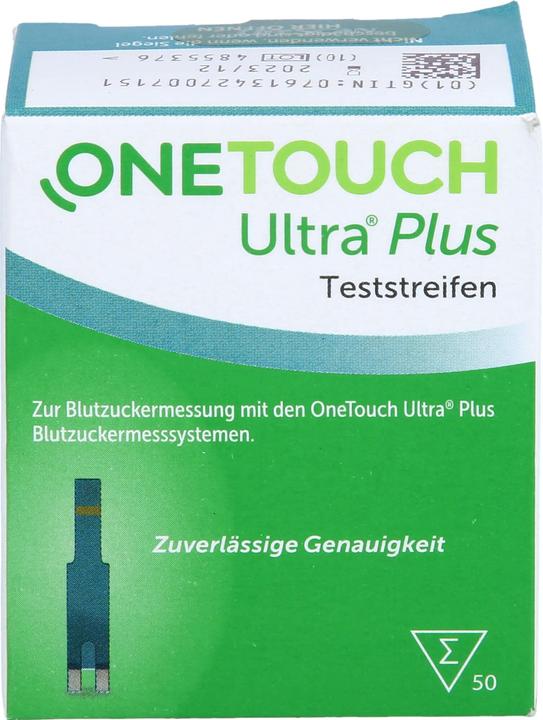 Produktbild OneTouch Ultra Plus Teststreifen zur Blutzuckermessung, 50 St. Teststreifen (Teststreifen)