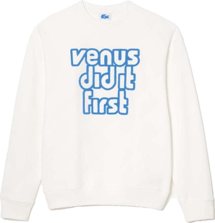 Actual product image Lacoste Womens/Ladies Fleece Oversized Sweatshirt (40 D)