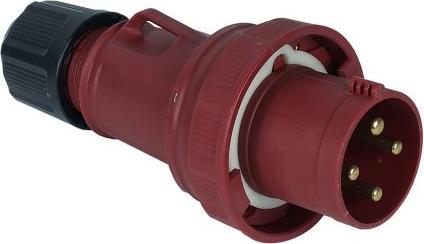Actual product image Rs Pro Power connector plug red 3P+E, 380  415 V / 63A, cable mounting IP67 (63 A)