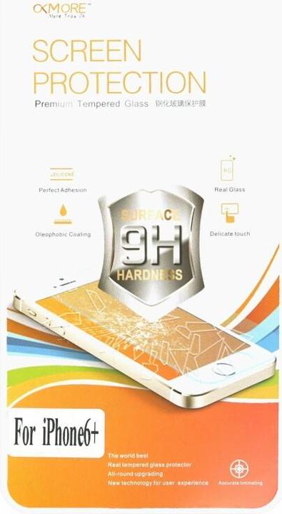 Actual product image Okmore 9H screen protector glass iPhone 6 / 6s plus (1 Piece, Apple iPhone 6s Plus, Apple iPhone 6 Plus)