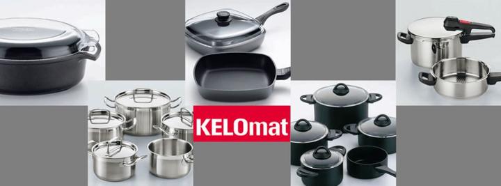 Immagine prodotto Kelomat Padella rotonda con coperchio (24 cm, Padella per friggere, Acciaio inossidabile)