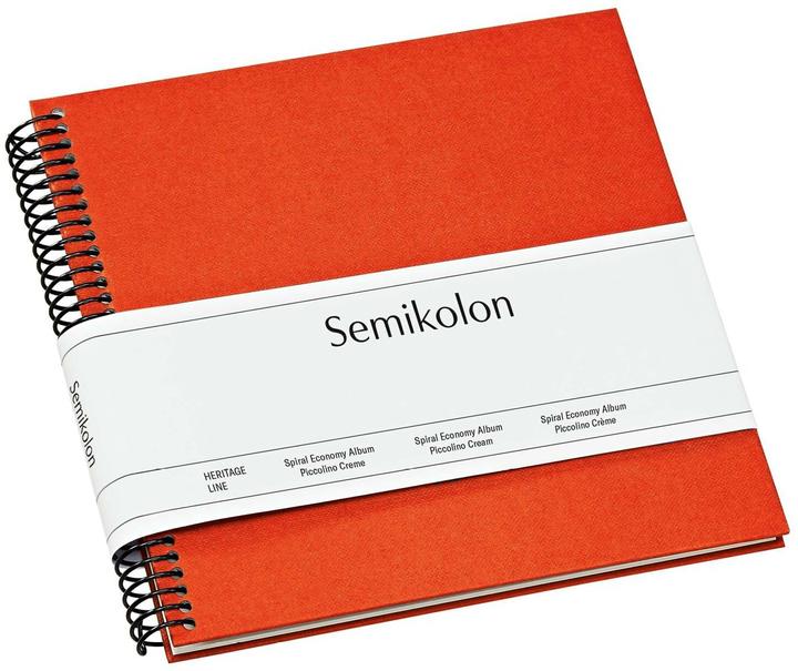 Immagine prodotto Semikolon Album fotografico 17 x 17 cm arancione, 20 pagine bianco crema (10 x 15 cm, 9 x 13 cm)