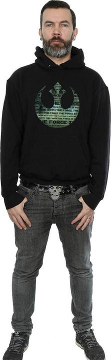 Produktbild Star Wars Rogue One I'm One With The Force Alliance Emblem Green Kapuzenpullover (XXL)