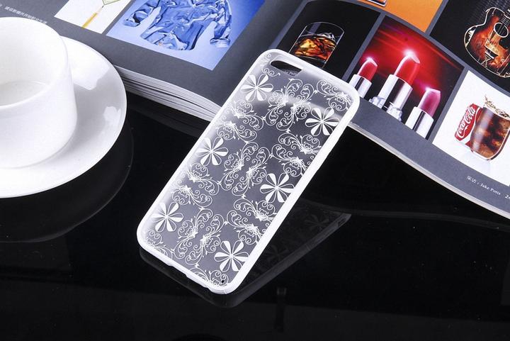 Produktbild König Design Apple iPhone 7 Handy Hülle Mandala Case Schutzhülle Motiv Cover Ornamente Weiss (Apple iPhone SE (2nd Gen), Apple iPhone 7)