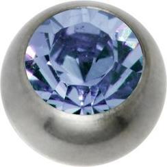 Produktbild Bijouteria 1.2mm Titan Piercingteil (Kristall, Titan)