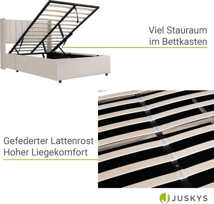 Actual product image Juskys Savona upholstered bed (140 x 200)