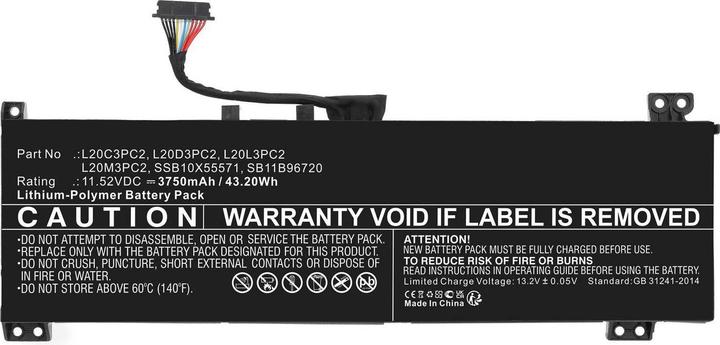 Immagine prodotto AGI Batteria compatibile con Lenovo IdeaPad Gaming 3 15ACH6 82K201GBT (3750 mAh)