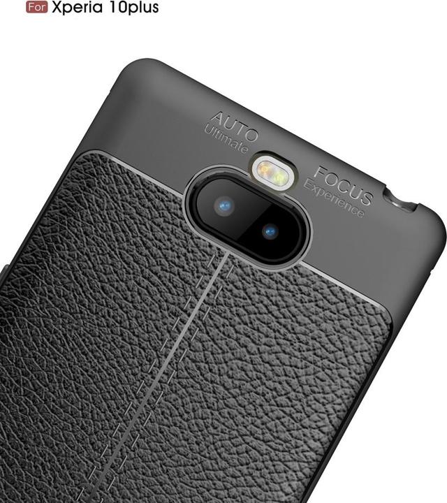 Actual product image Screenguard Sony Xperia 10 Plus Case Leather Design TPU Cover (Sony Xperia 10 Plus)
