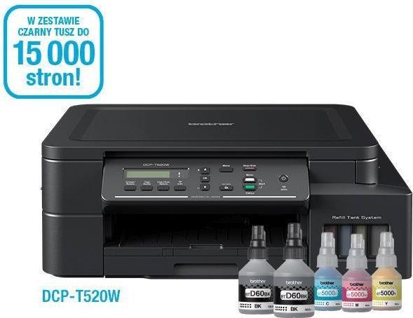 Image du produit Brother DCP-T520W Imprimante multifonction jet d'encre A4 6000 x 1200 DPI 30 pages par minute WLAN (Réservoir d'encre, Couleur)