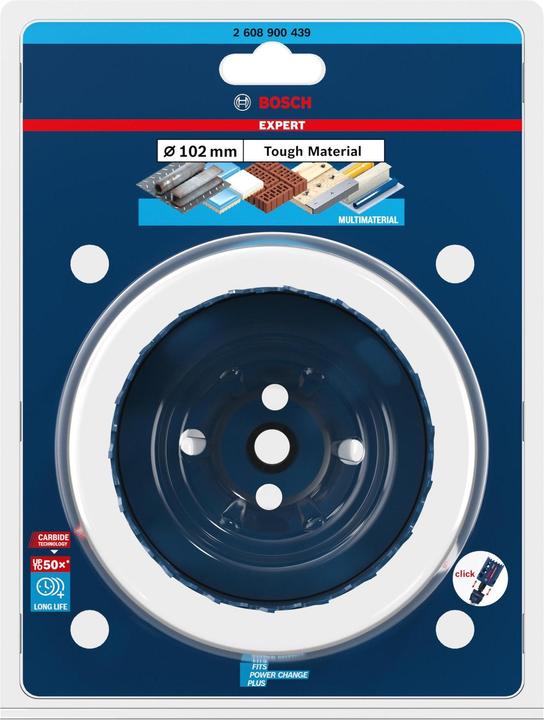 Produktbild Bosch Professional Zubehör EXPERT Tough Material Lochsäge, 102 x 60 mm (102 Millimeter)