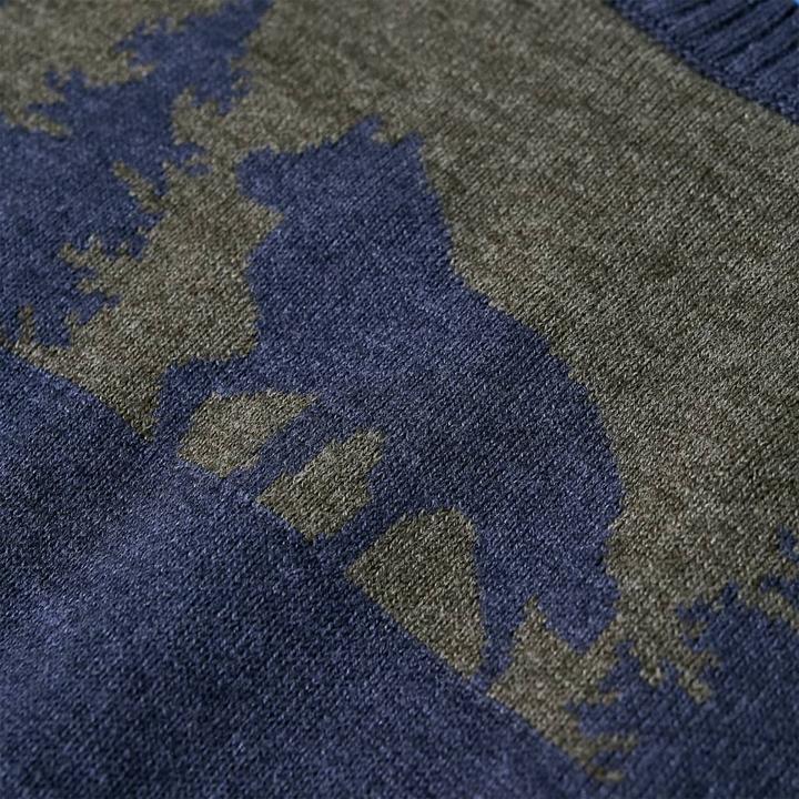 Produktbild VidaXL Kinderpullover Gestrickt Marineblau 116,Material: 100 (116)