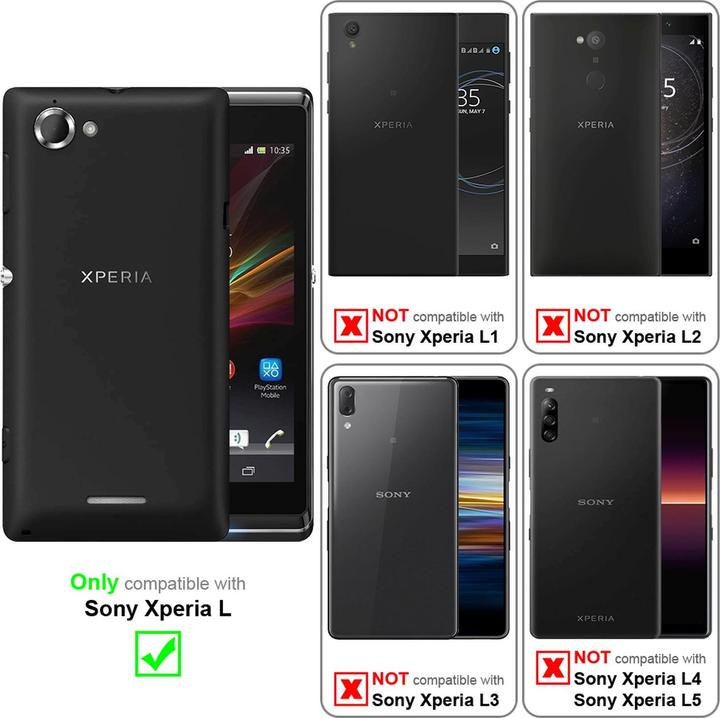 Actual product image Cadorabo TPU X-Line Cover (Sony Xperia L)