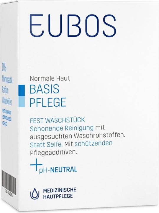 Produktbild Eubos Seife fest unparfümiert blau (Seifenlotion)