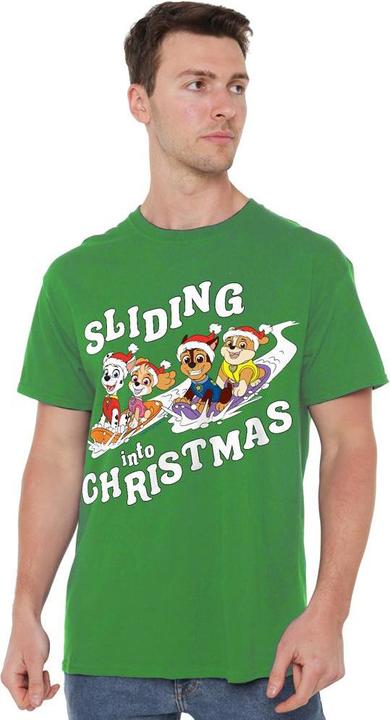 Immagine prodotto Paw Patrol Sliding Into Christmas Maglietta Uomo (S)