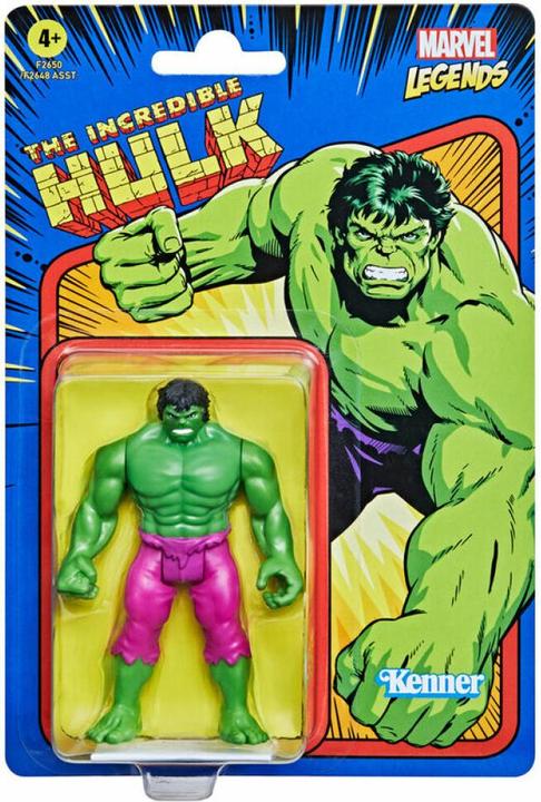 Actual product image Hasbro Marvel Legends Series 9.5cm Large Retro 375 Collection Hulk Action Figure