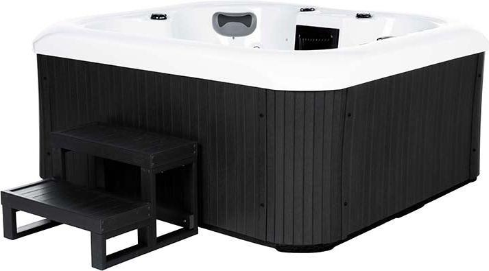 Home Deluxe Outdoor whirlpool GARDEN, 51 massage jets, lighting, steps and thermal cover, 2 persons