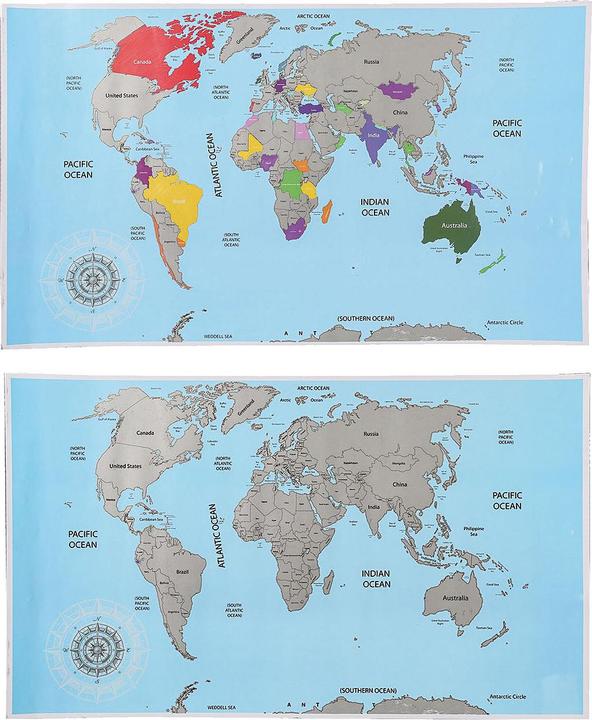 Productafbeelding Ootb Wereldkaart om af te krassen (Mappamondo, 52 x 88 cm)