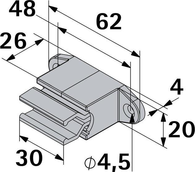 Image du produit Hettich Klemmhalter fr Kurbelstange Kunststoff wei (1 pcs)