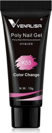 Produktbild Venalisa Poly Gel K55 Rosa Color Change (Nagellacktrockner, Rosa)