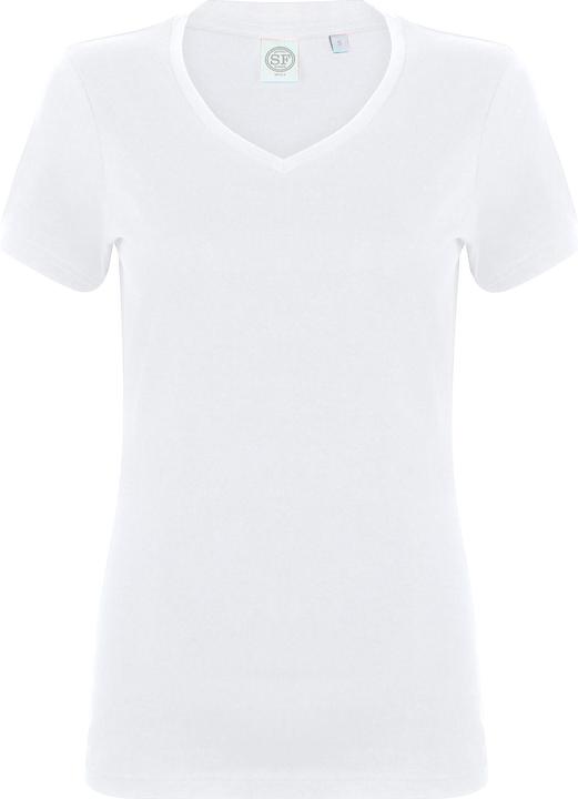 Skinni Fit Feel Good Stretch TShirt mit VAusschnitt Kurzarm