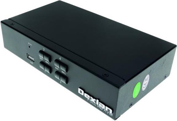 Actual product image Dexlan HDMI 1.4 KVM Switch, 4k UHD, USB, 4-fold, Desktop