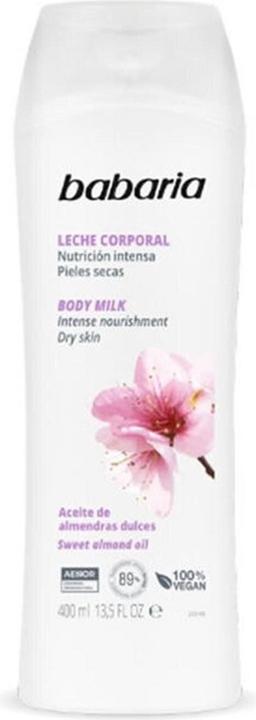 Actual product image Babaria Sweet Almonds Body Milk Very Dry Skin 400ml (Body milk, 400 ml)