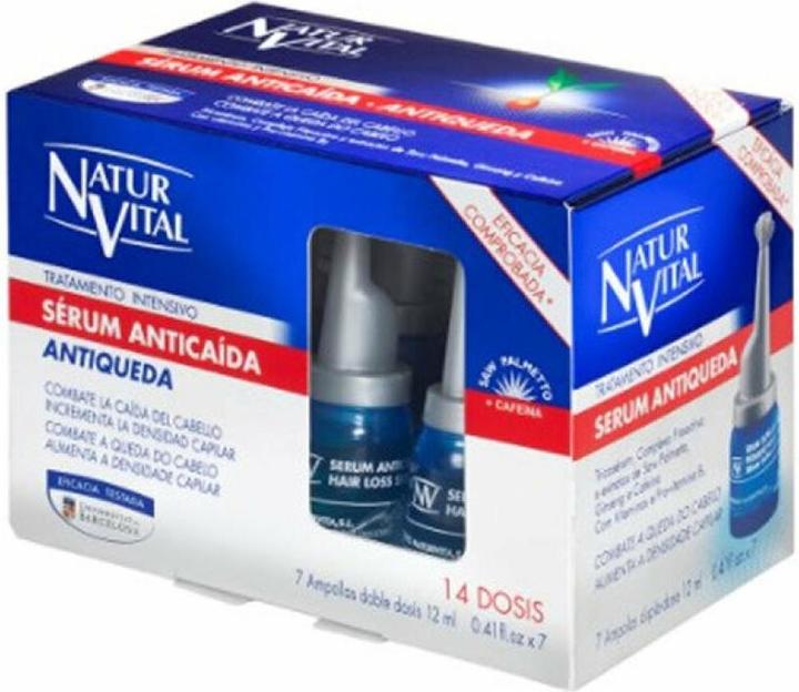 NaturVital SERUM ANTICAÍDA tratamiento intensivo 7 ampollas x 12 ml (84 ml)