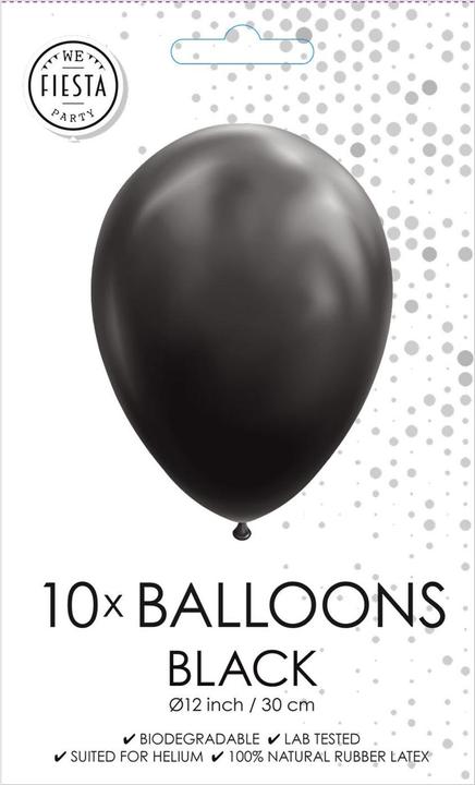 Actual product image Globos Europe Balloons Black 30cm, 10pcs. (10 x)