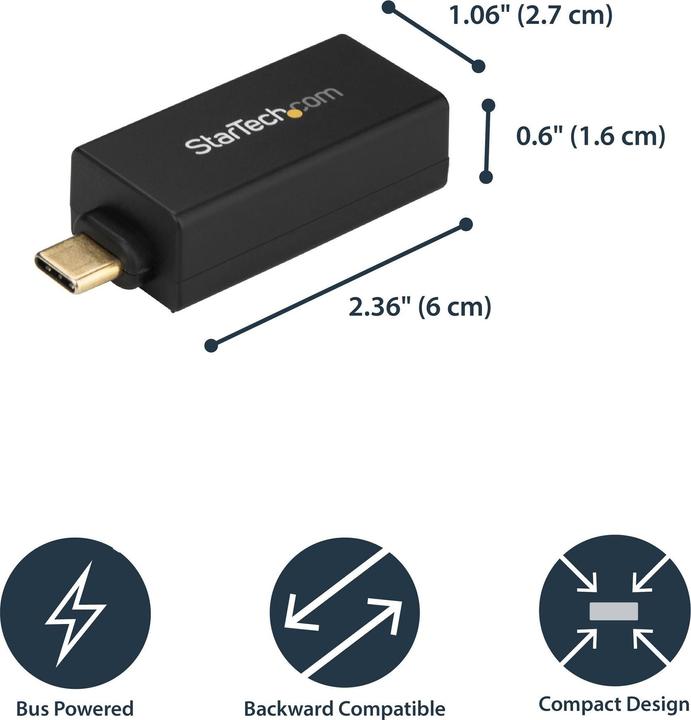 Actual product image StarTech USB C To Gbe Network Adapter (USB-C, RJ45 (1x))