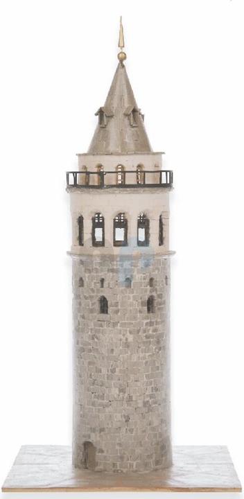 Produktbild Block Cuit. 3D Keramik-Modelbausatz -Galataturm - Istanbul (36 x 75 x 28 cm)