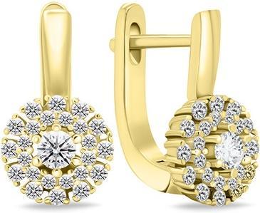 Produktbild Brilio Silver - Decent gold-plated earrings with zircons EA674Y
