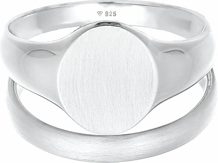 Actual product image Kuzzoi Band Ring, Ring Set, Signet Ring (64, 925 Silver)