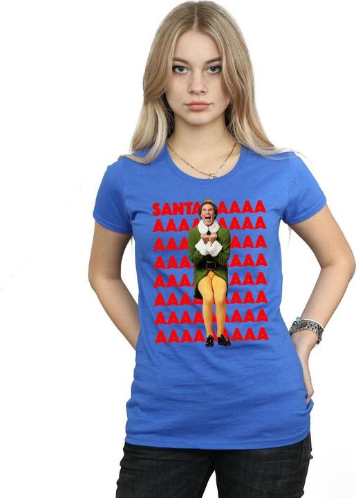 Actual product image Elf Womens/Ladies Buddy Santa Scream Cotton T-Shirt (L)