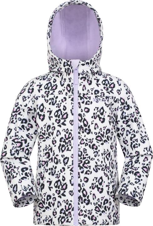Actual product image Mountain Warehouse Childrens/Kids Exodus II Leopard Print Water Resistant Soft Shell Jacket (116)