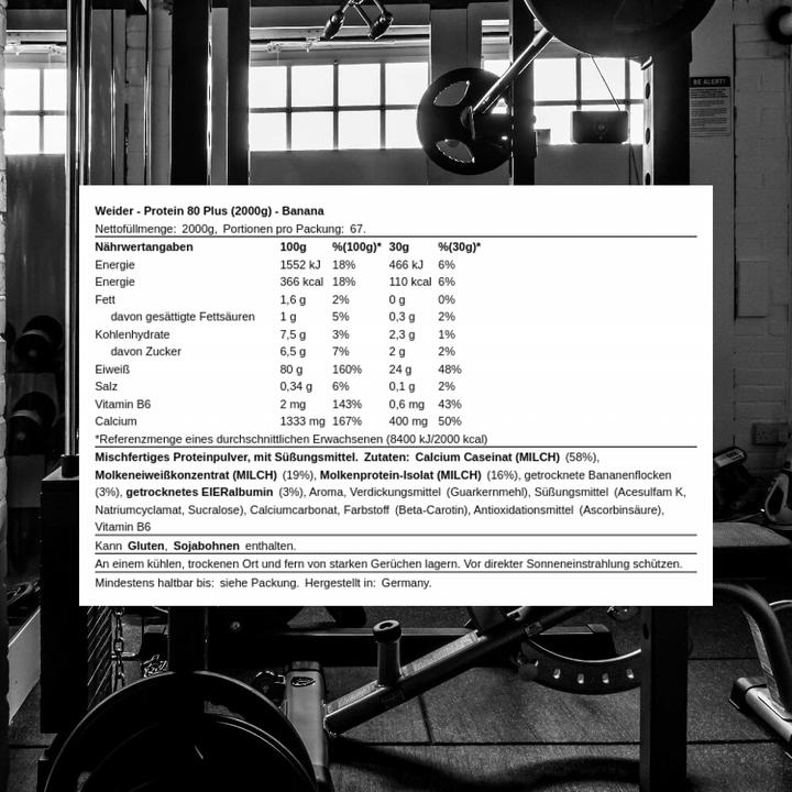 Actual product image Weider Protein 80 Plus (Banana, 1 pcs., 2000 g)