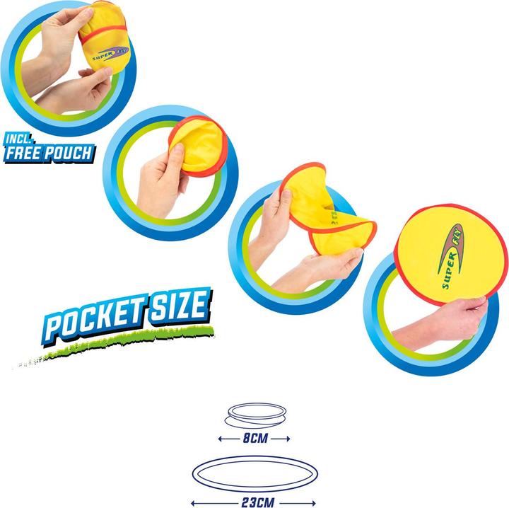 Toi-Toys Luftfaltbarer Taschen-Frisbee mit Etui