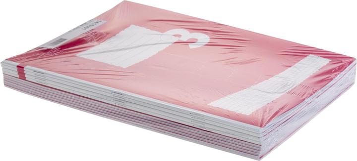 Immagine prodotto Office Quaderno FSC A4, a scacchi, rosso, 10 pezzi (A4, Quadretti)