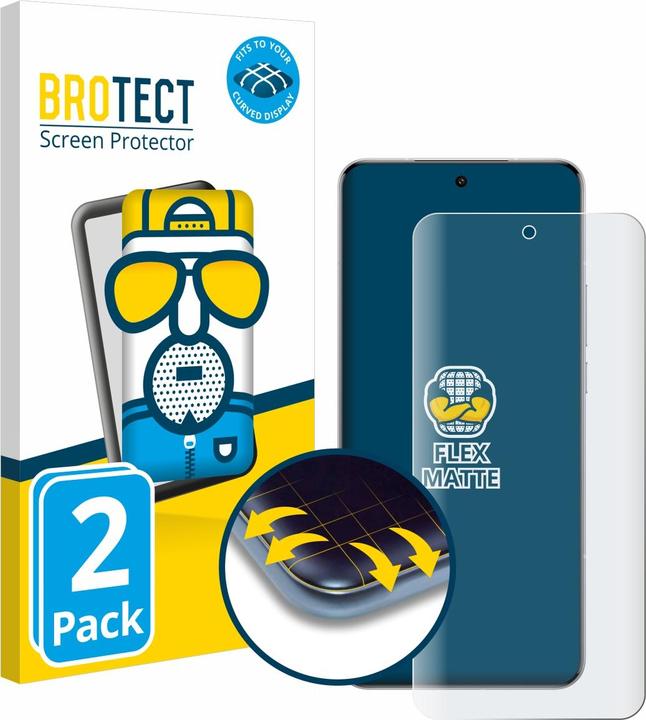Produktbild BROTECT Fullscreen Schutzfolie Displayschutz Folie Matt Entspiegelungsfolie (2 Stück, Xiaomi 15 Ultra)