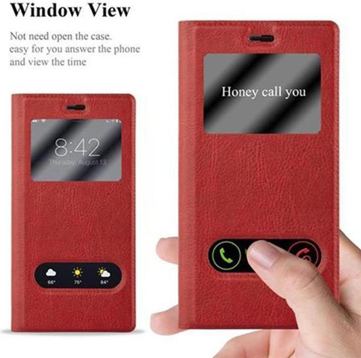 Produktbild Cadorabo Book mit View Doppelfenster Cover (Huawei P8)