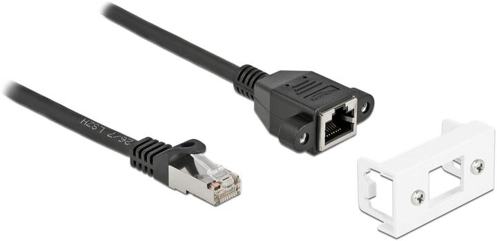 Delock Netzwerk Verlängerungskabel für Easy 45 Modul S/FTP RJ45 Stecker zu RJ45 Buchse Cat.6A 5 m schwarz (S/FTP, CAT6a, 5 m)