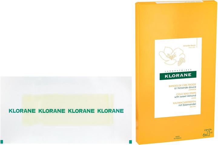 Actual product image Klorane Depilatory strips legs. (1600 ml, 6 x, 51 g)