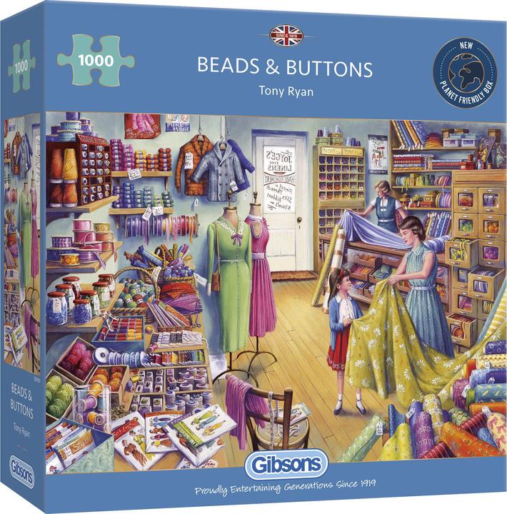 Actual product image Gibsons Puzzle Beads & Buttons 1000 pieces (1000 pieces)