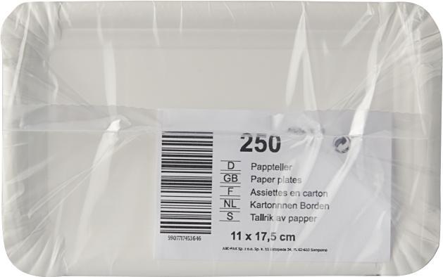 Produktbild Papstar Teller Pappe 11x17.5cm (250 x)