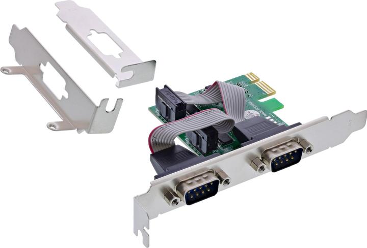 Image du produit InLine Carte d'interface, 2x série 9 broches, PCIe (PCI-Express)