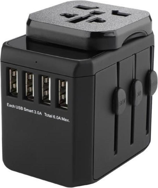 Produktbild MicroConnect World Travel Adapter, 4 USB A