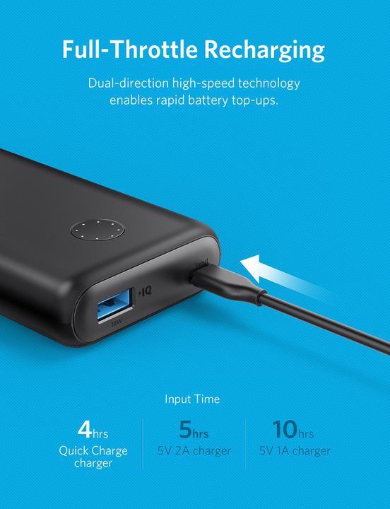 Immagine prodotto Anker PowerCore (10000 mAh, 18 W, 37 Wh)