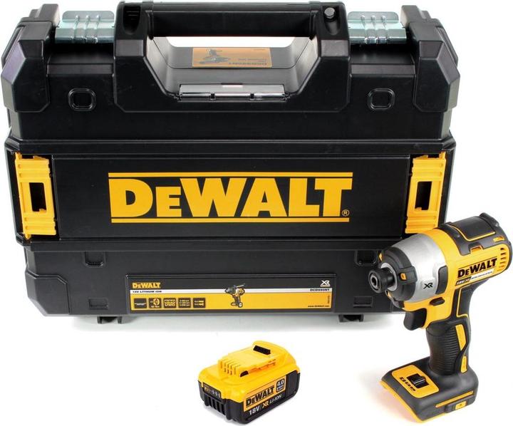 Actual product image DeWalt DCF 887 NT Visseuse à chocs sans fil 18V 205Nm 1/4" Brushless + 1x battery 4,0Ah + Coffret (Rechargeable battery operated)
